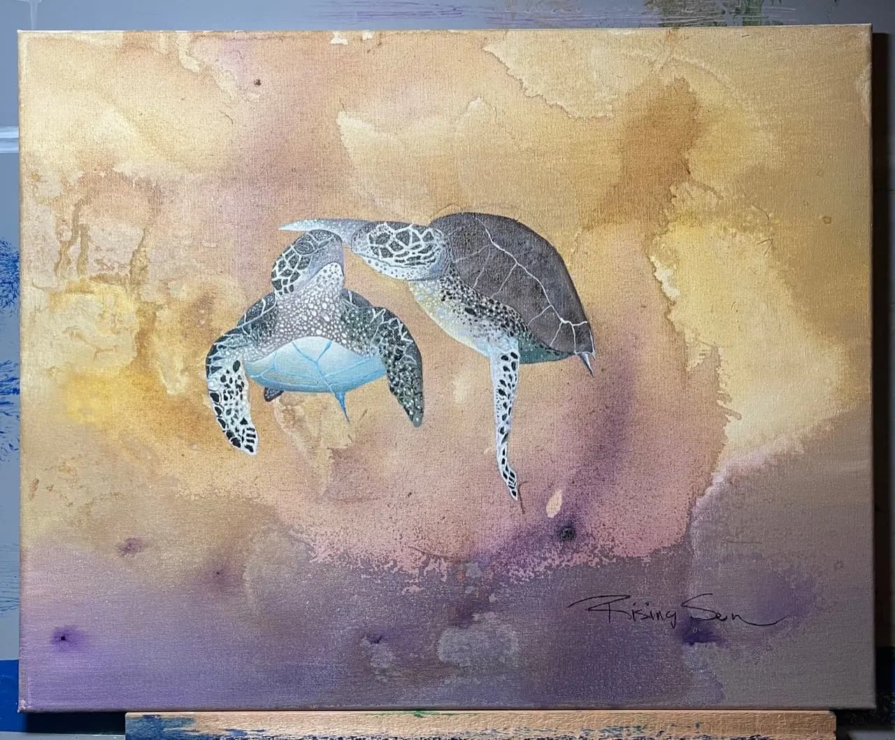 Turtles Together, artwork by Clarence Rising Sun
